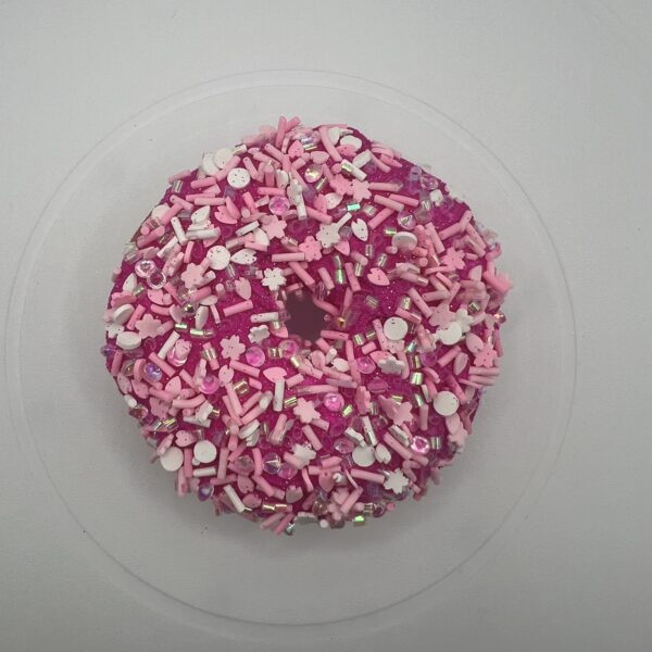 Faux Pink donut with sprinkles and glitter