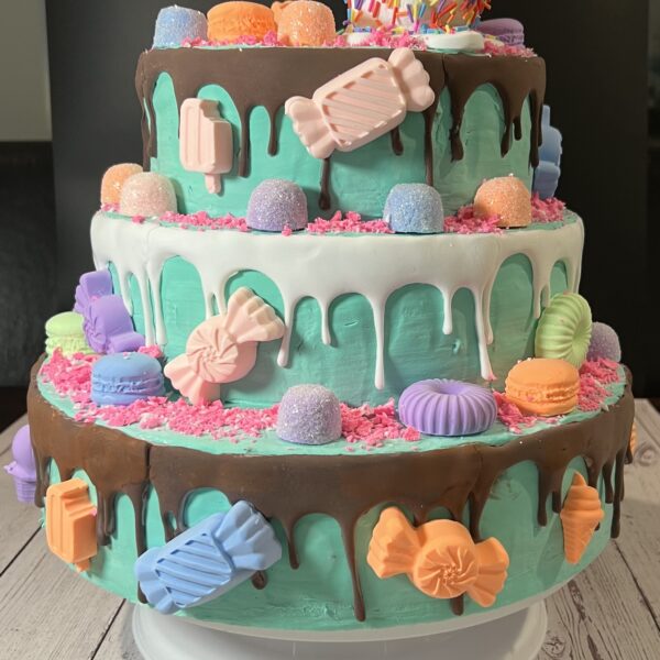 Faux three tier sweet candy tree