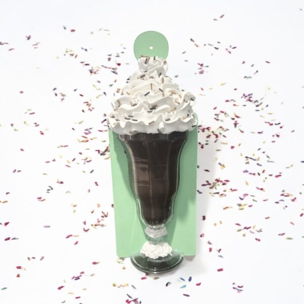Faux Half Chocolate Milkshake attached to Charcuterie Board